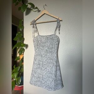 SHEIN Black and White Polka Dot Midi Dress